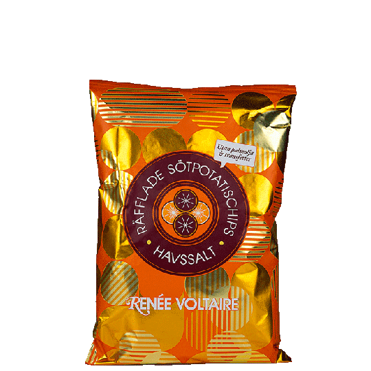 Räfflade Sötpotatischips - Havssalt 125 g