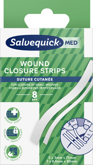 Salvequickmed Wound Closure Strips 8 st