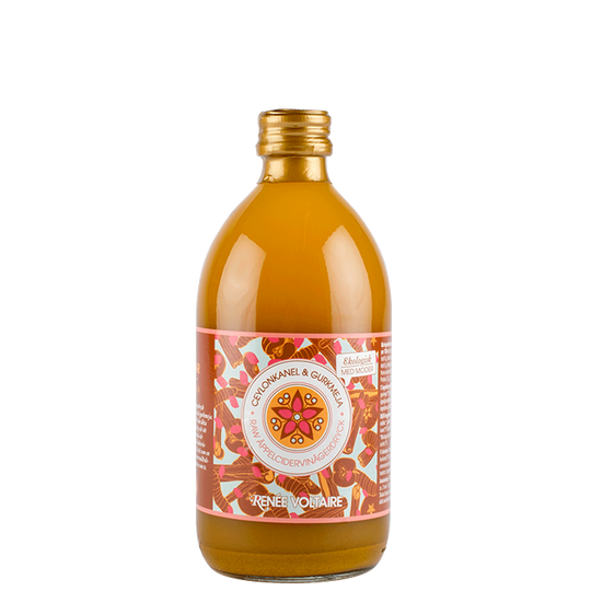 Raw Äppelcidervinäger med ceylonkanel & gurkmeja, 500 ml