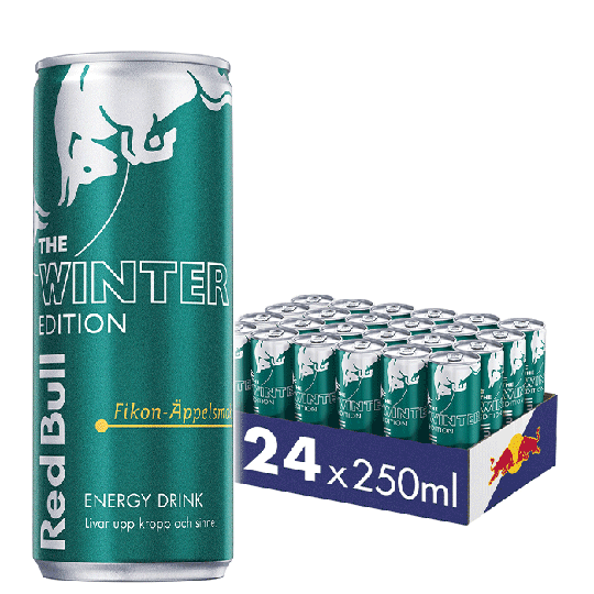 24 x Red Bull Energidryck, 250 ml, Winter edition, Fig Apple