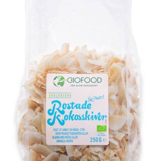 Biofood Kokosskivor rostade 250 g