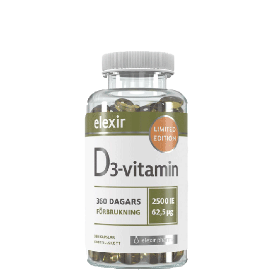 D3 Vitamin 2500IE, 360 kapslar - Limited Edition